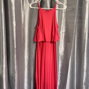 Flounce top maxi dress